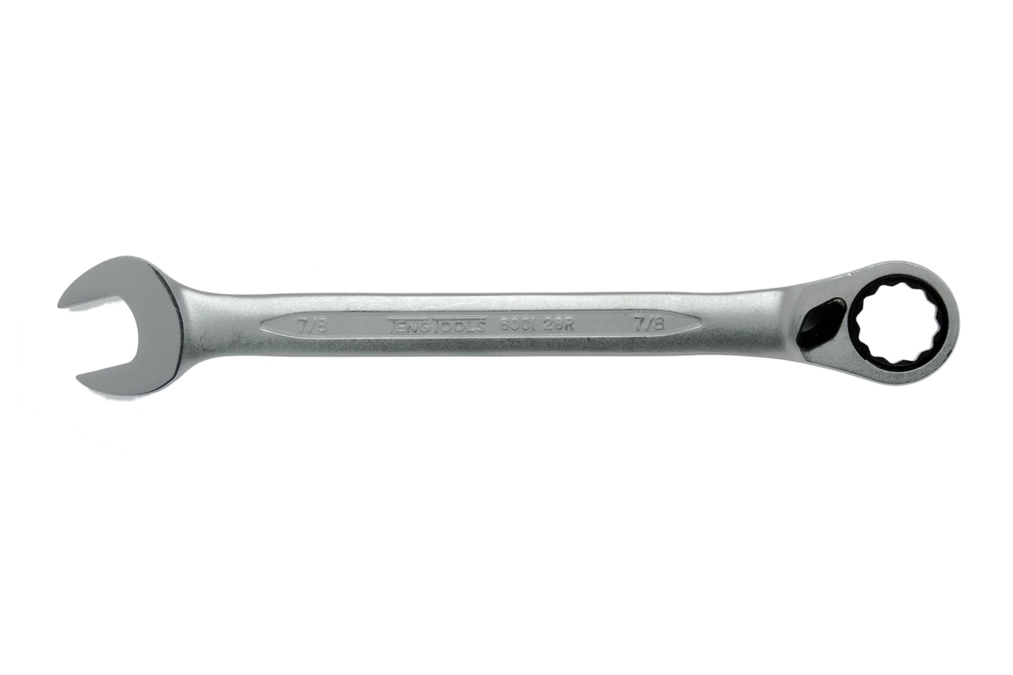 Klucz płasko-oczkowy z zapadką 7/8" Teng Tools