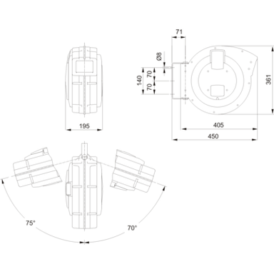 Przedłużacz pneumatyczny zwijany 15 m x 8 mm BAHCO