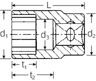 Nasadka 3/8" 9mm, 12-kątna, krótka STAHLWILLE