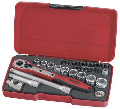 Zestaw narzędzi nasadowych z chwytem kwadratowym 3/8" Teng Tools T3834