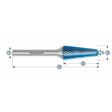 Pilnik obrotowy Blue-Tec KEL HP-2 8x25x6x70 Integra Tools