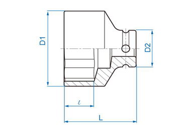 NASADKA KRÓTKA UDAROWA 1/2" CALOWA 1" x 42mm, 6-kąt King Tony