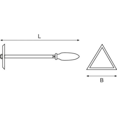 Skrobak trójkątny nieiskrzący 450mm BAHCO