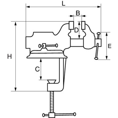 Imadło stołowe 63 mm BAHCO