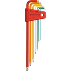 Zest.kluczy trzpien.kąt. w uchw.z tworz.sztuczn. 7-częśc.,1,5-6mm Rainbow końc.kulis.PB Swiss Tools