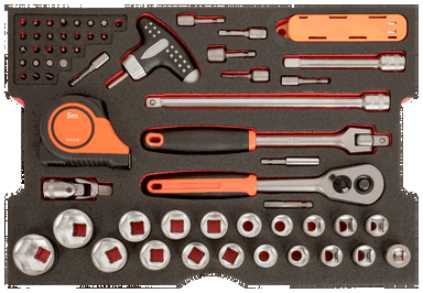 Skrzynka narzędziowa aluminiowa - 145 szt. BAHCO