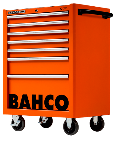 Klasyczny wózek narzędziowy C75. 7 wytrzymałych szuflad BAHCO