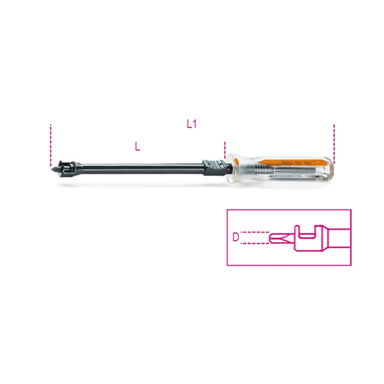 Wkrętak krzyżowy z chwytakiem śruby PH2x6x175 mm, 1251/2 Beta