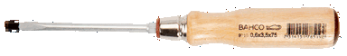 Wkrętak płaski z drewnianą rękojeścią 6.5x125 BAHCO