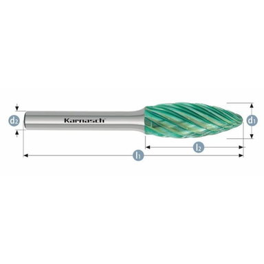 Pilnik obrotowy Green-Tec H HP-3 8x20x6x65 Integra Tools
