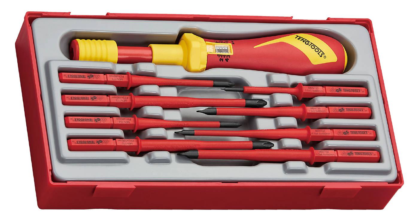 Zestaw wkrętaka dynamometrycznego VDE 1000V TTVSD09 Teng Tools