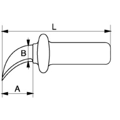 Nóż zakrzywiony izolowany 180 mm BAHCO