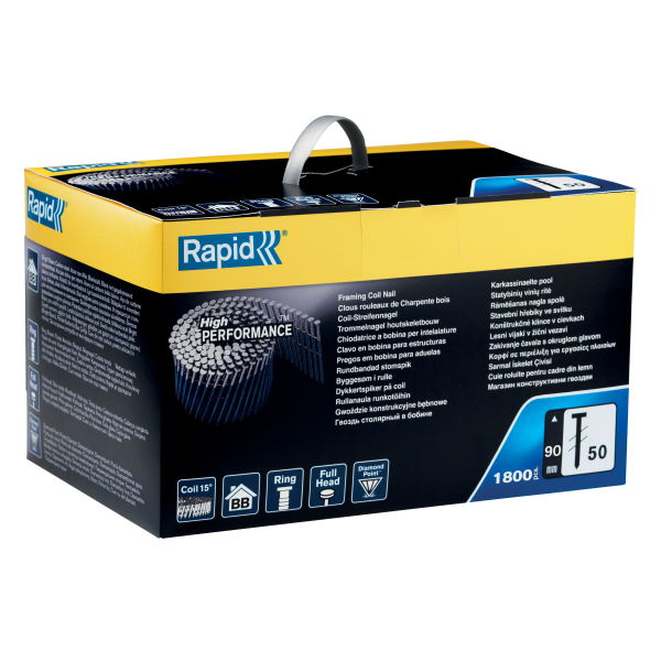 Gwoździe w zwoju Rapid BB nr 50 (90 mm) do ram - opakowanie 1800 szt.