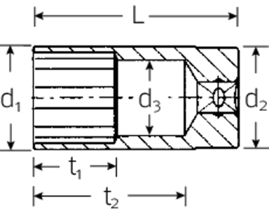 Nasadka 3/8" rozmiar 11/16", długa, 12-kątna STAHLWILLE