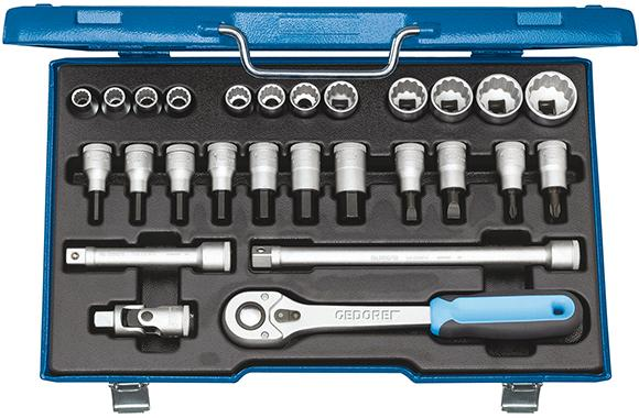 Zestaw nasadek 1/2", 27-czesciowy, D19IMU-10, GEDORE