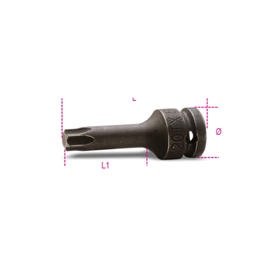 Nasadka trzpieniowa udarowa 1/2" TORX T55x78 mm, 720TX Beta