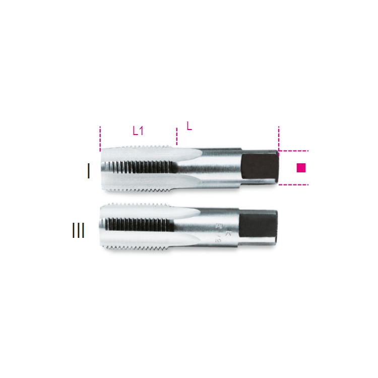 Gwintownik ręczny GAS 3/8"x19, 9,0 mm, 2-cz., 433ASG Beta