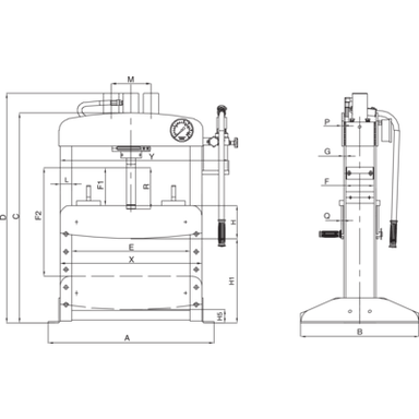 Prasa hydrauliczna warsztatowa 15 t BAHCO