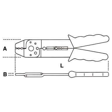 Szczypce do zaciskania izolowanych końcówek kablowych zamkniętych 0-6 mm² do pracy na wysokosciach, 1602AHS Beta