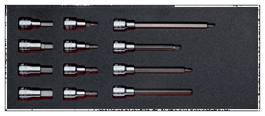 Wkład narzędziowy 1/2" - 12 el. BAHCO