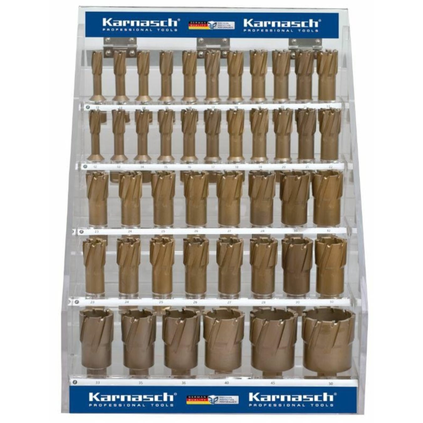 Ekspozytor wierteł rurowych Hard-Line40, 40szt 12-50mm + piloty Integra  - 