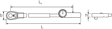 Klucz dynamometryczny100-600 ft.lb (160-800Nm) 3/4" z zegarem pomiar. i wskazówką bierną STAHLWILLE