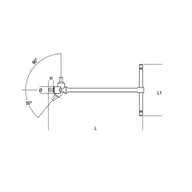 Klucz trzpieniowy typu T TORX T50 z przegubem, 953TX Beta