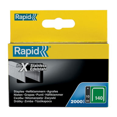Zszywki Rapid z drutu płaskiego ze stali nierdzewnej nr 140 (10 mm) - opakowanie 2000 szt.