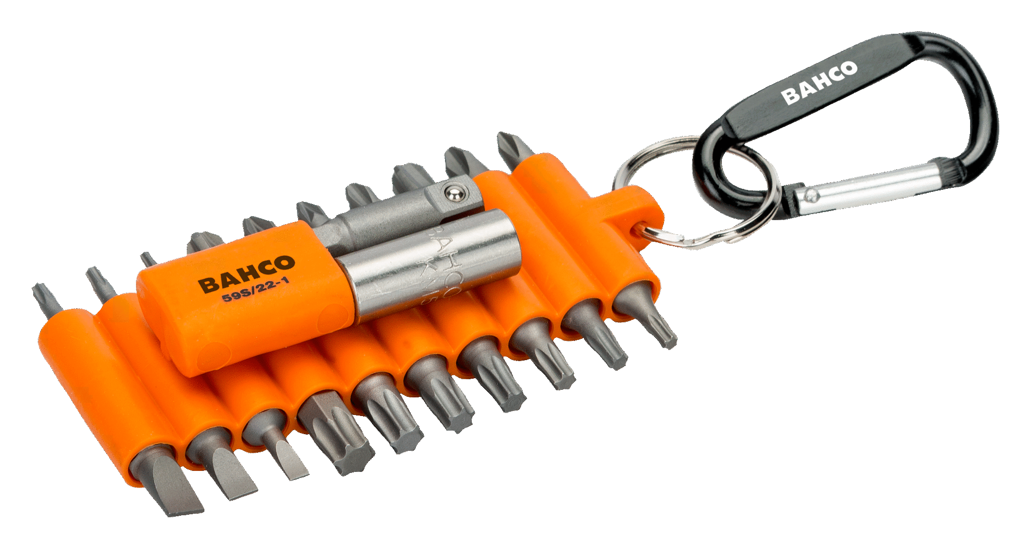 Zestaw bitów 22 szt. PH, PZ, T, SL z uchwytem magnetycznym i adapterem nasadkowym 1/4” BAHCO