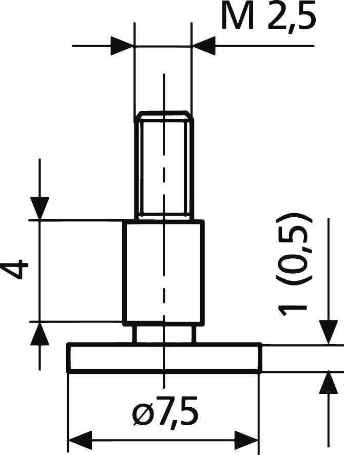 Talerzowa kon.pomiarowa 7,5x1,0mm MAHR