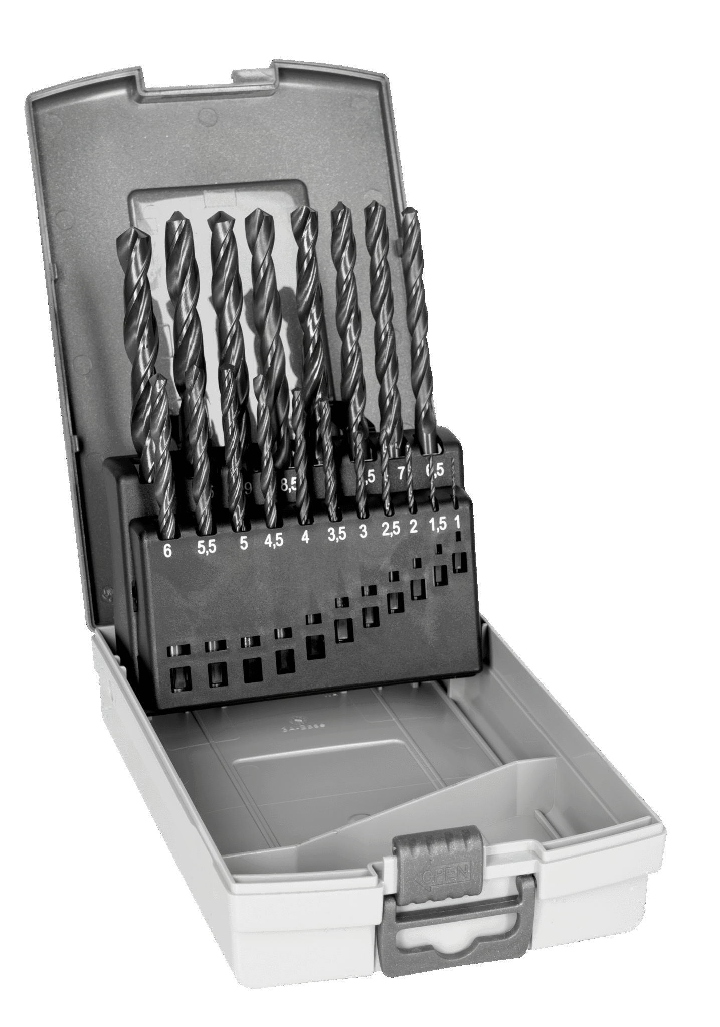 Wiertła HSS-R do metalu 19 szt. w zestawie 1-10 mm co 0,5 mm BAHCO