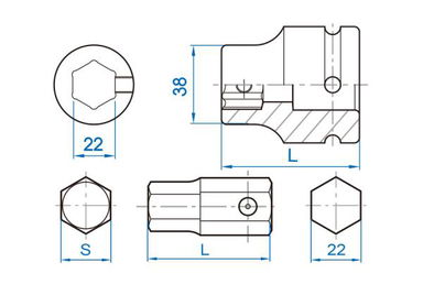 BIT UDAROWY DO UCHWYTU 22mm HEX 30mm King Tony