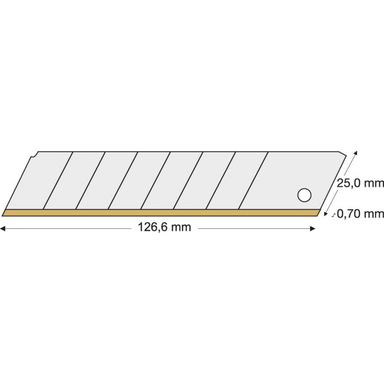 Ostrze odłam. 25mm TIN, 10 szt. w opakowaniu LUTZ BLADES