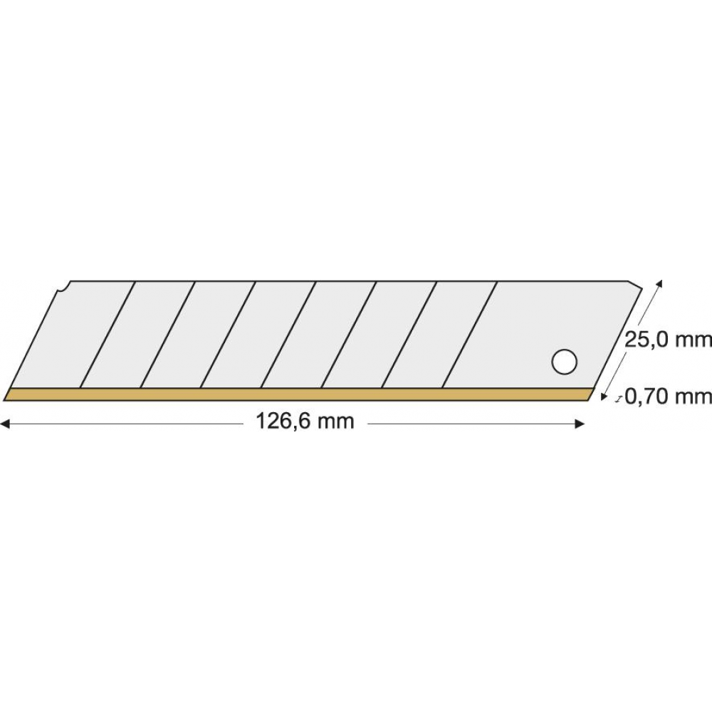 Ostrze odłam. 25mm TIN, 10 szt. w opakowaniu LUTZ BLADES