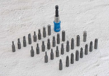 ZESTAW BITÓW 1/4" 32cz. Z UCHWYTEM 7702-25 +753-63, PŁASKIE 3 - 6mm, PH1-PH3, PZ1- PZ3, HEX 3 - 6mm, TORX T10 -T40 King Tony