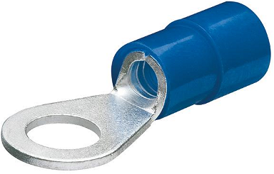 Końcówka kablowa oczkowa, niebieska, izolowana, Fi 6 mm, 1,5–2,5 mm2, 97 99 175, KNIPEX