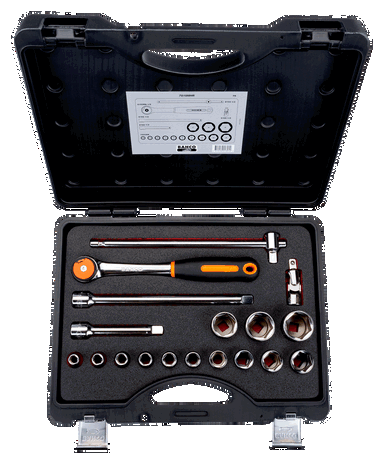 Zestaw nasadek 1/2", 18 elem. BAHCO