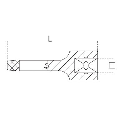 Nasadka trzpieniowa 3/8" do wykręcania szpilek 6 mm, 1429 Beta