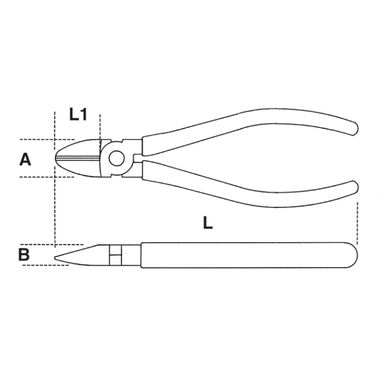 Szczypce tnące boczne izolowane 1000V 160mm, 1082MQ/160 Beta