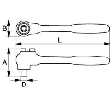 Grzechotka izolowana 1/2" 28 zębów 270mm BAHCO