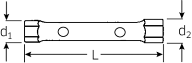 Klucz rurowy nasadowy 14x15mm dwustronny STAHLWILLE
