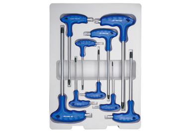 ZESTAW IMBUSÓW Z UCHWYTEM "L" 9szt. 1163 - TORX / TORX Z OTWOREM T10 - T50, KARTON King Tony
