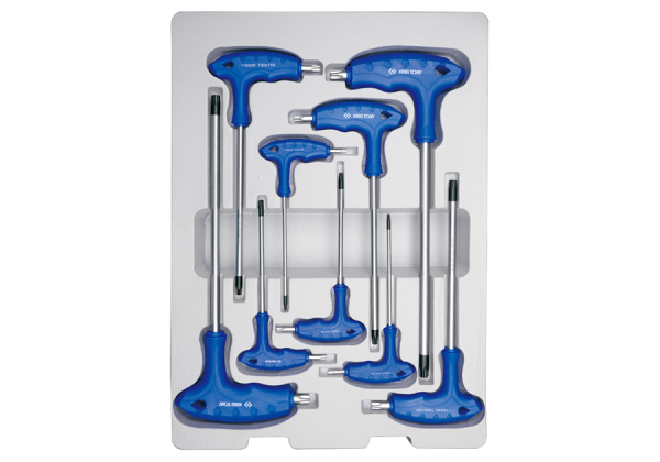 ZESTAW IMBUSÓW Z UCHWYTEM "L" 9szt. 1163 - TORX / TORX Z OTWOREM T10 - T50, KARTON King Tony