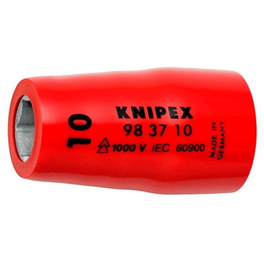 Nasadka sześciokątna do śrub z łbem sześciokątnym 98 37 10 Z gniazdem czworokątnym 3/8” KNIPEX