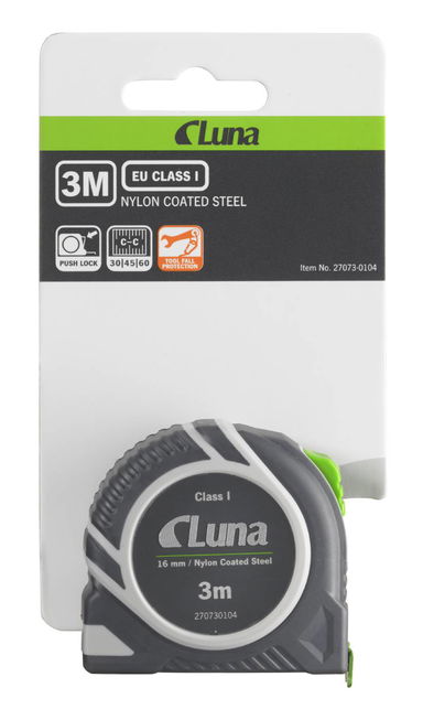 Przymiar taśmowy LPL Push Lock 3 m Luna