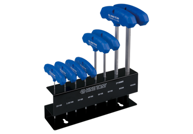 ZESTAW IMBUSÓW Z UCHWYTEM "T" 8szt. 1150 - HEX Z KULKĄ 2 - 10mm, STOJAK King Tony