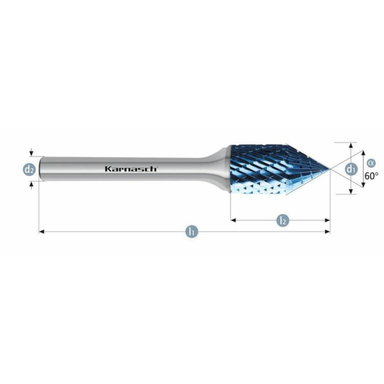 Pilnik obrotowy Blue-Tec KSJ/ZYA 12x25x6x70 Combi Integra Tools