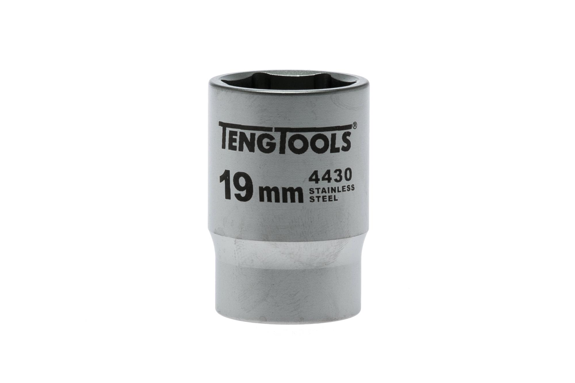 Nasadka 6-kątna nierdzewna z chwytem 1/2" 19 mm Teng Tools