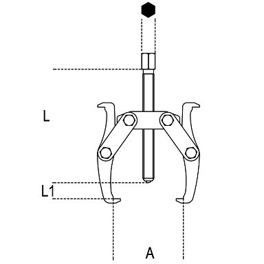 Ściągacz 2-ramienny z odwracalnymi ramionami 110 mm, 1520/1 Beta
