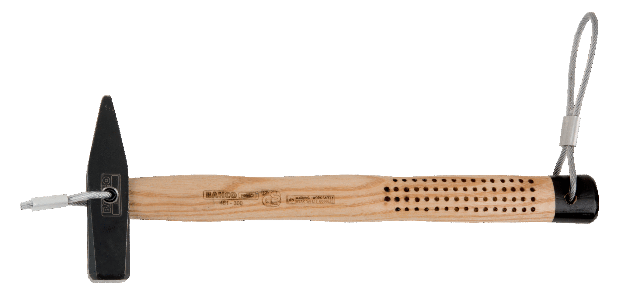 Młotek ślusarski typu niemieckiego, Waga główki 300 g, Długość całkowita 300 mm BAHCO